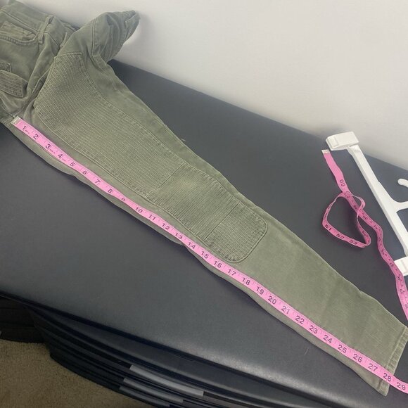 J Brand Women's Vin Mantis Moto Jeans Size 25 Olive Green - Picture 8 of 9